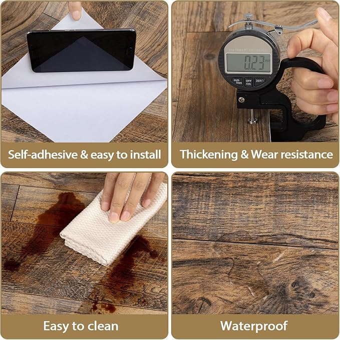 TANONE Wood Contact Paper Kitchen Peel and Stick Wallpaper, Self Adhesive - Image 5
