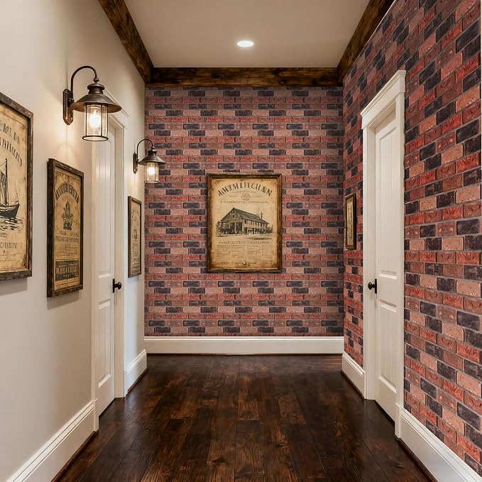 Faux Brick Wall Panels, 3D Wall Panel Peel and Stick, Brick Wallpaper, Faux - Image 3