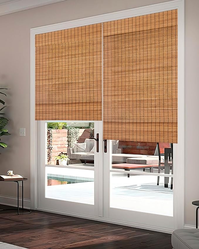 42''W X 72''H Cordless Bamboo Roman Shades - Image 8