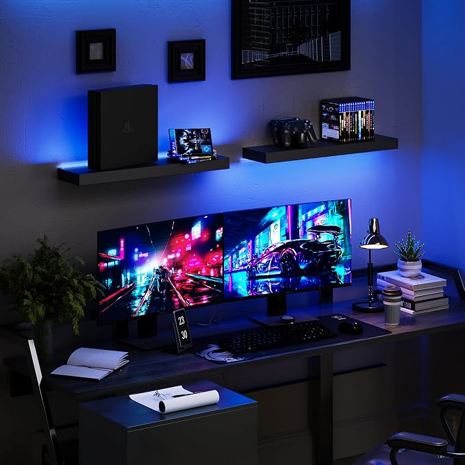 BAMEOS Floating Shelves with LED - Image 2
