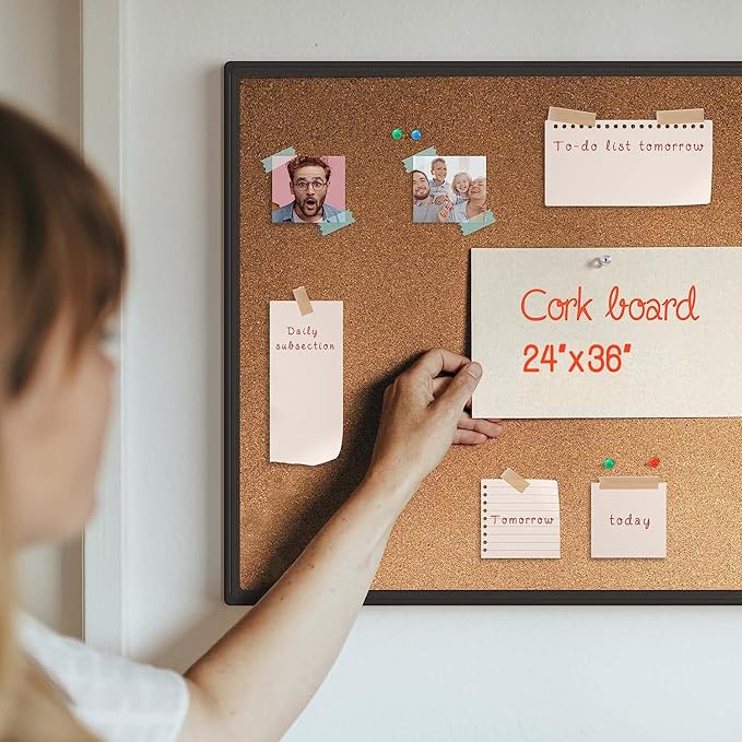 Cork Board Bulletin Board 24 x 36, Office Board - Image 3