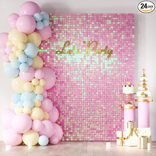 COKAOBE Iridescent Pink Shimmer Wall Backdrop, Photo Backdrops by COKAOBE