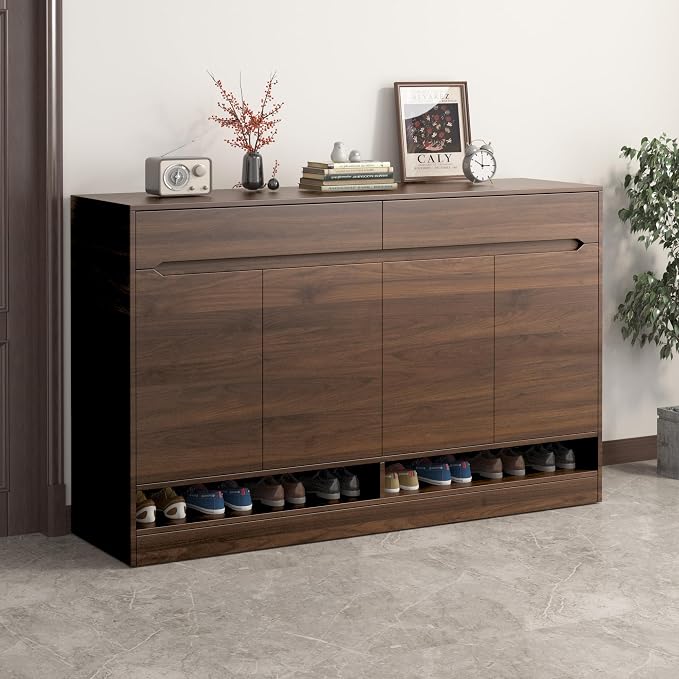 BOMENG Walnut Wood Contact Paper 16x354 inch Dark Brown Wood Wallpaper Peel and - Image 2