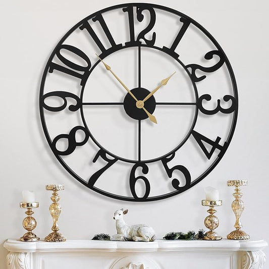 LEIKE 31 Inch Extra Large Wall Clock, Retro Decorative Oversized Silent Little by LEIKEWALLCLOCK