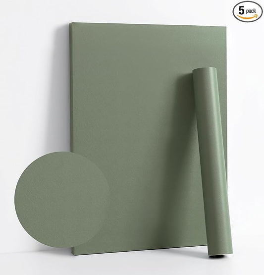 Dimoon 394''x17.7'' Green Peel and Stick Wallpaper Contact Paper Modern Self by DIYYOURMOON
