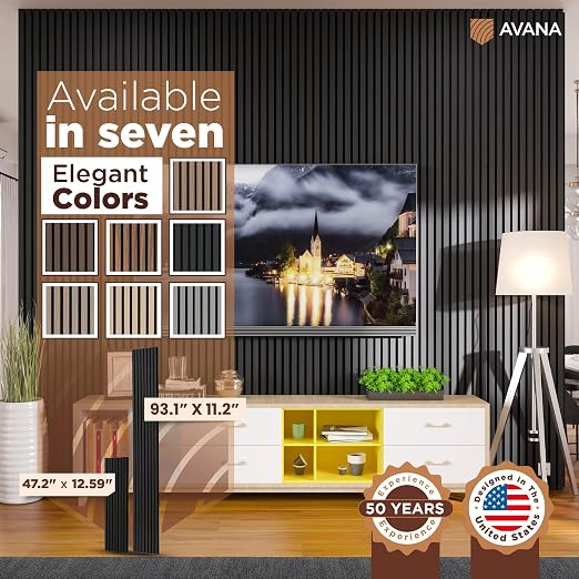 Avana Acoustic Wood Wall Panels – 93.2x11.25 Inch Panels – Fits 94x12 Layout – - Image 7
