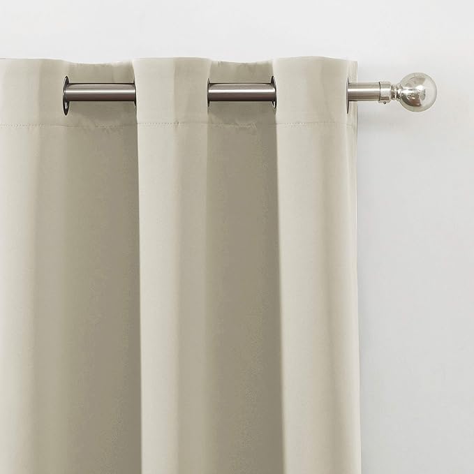 LEMOMO Light Beige Thermal Blackout Curtains/42 x 63 Inch/Set of 2 Panels Room - Image 7
