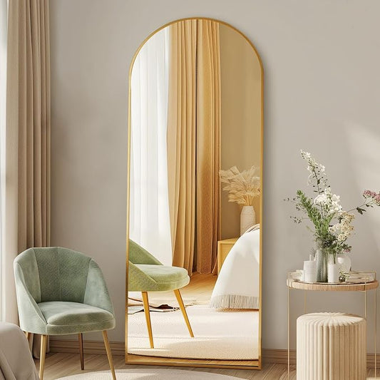 DUMOS 56"x15" Arched Full Length Floor Mirror, Full Body Mirror by DumosLifestyle