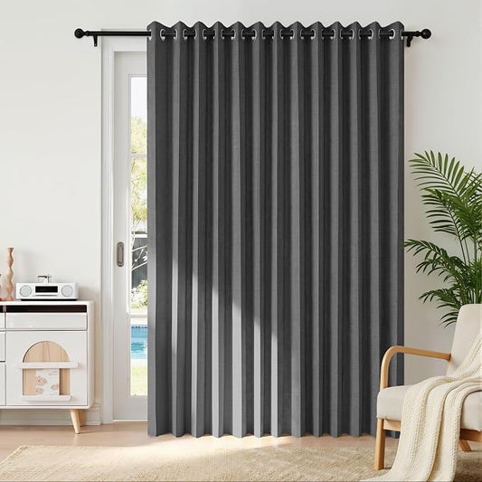 RYB HOME Accordion Style Room Divider Curtain-100% Blackout Folding Accordion by RYBHOME