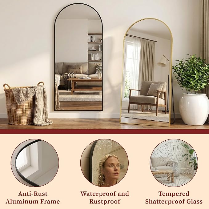 Suidia 58"x18" Arched Full Length Mirror - Image 6