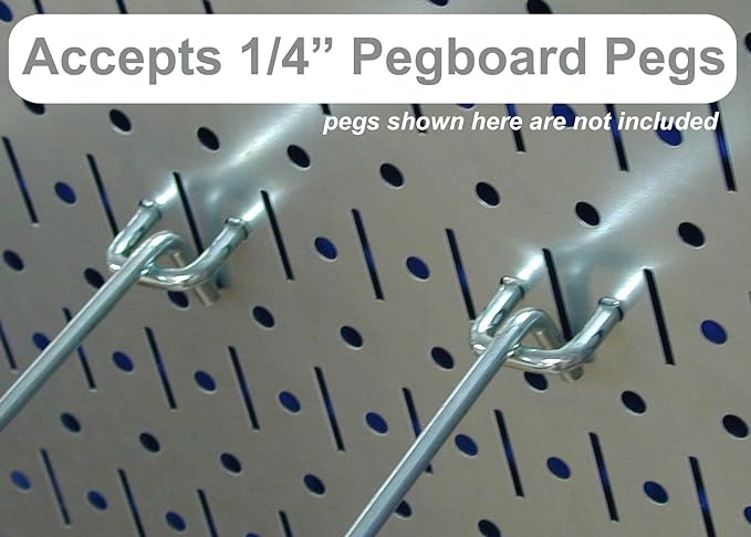 Wall Control Pegboard 16in x 32in Horizontal Green Metal Pegboard Tool Board - Image 2