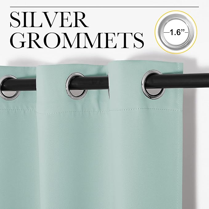 NICETOWN Thermal Insulated Solid Grommet Blackout Curtains/Drape - Image 3