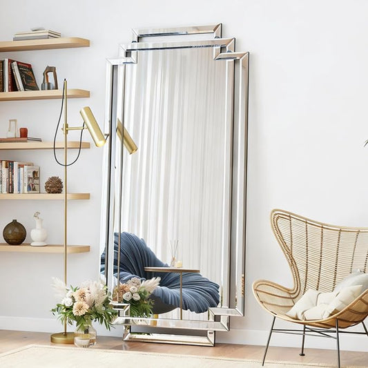 30" X 59" Large Wall Mirror for Decor, Glass Decorative Mirror by AutdotWallMirrors