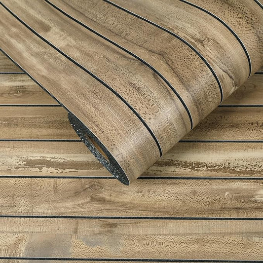 VEELIKE Weathered Wood Slat Wall Panels Peel and Stick Reclaimed Wood Grain by VEELIKE
