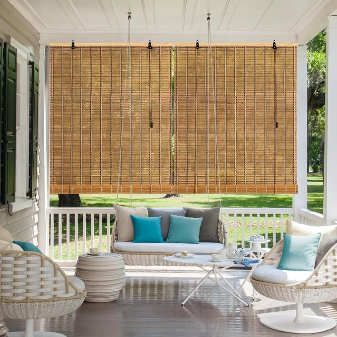 Bamboo Roll Up Shades for Windows and Doors - Image 2
