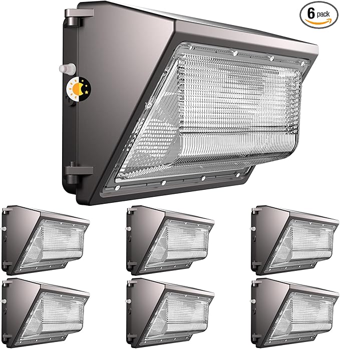Lightdot 6Pack 250W LED Wall Pack Lights, 100-277v Dusk to Dawn by LightdotLighting