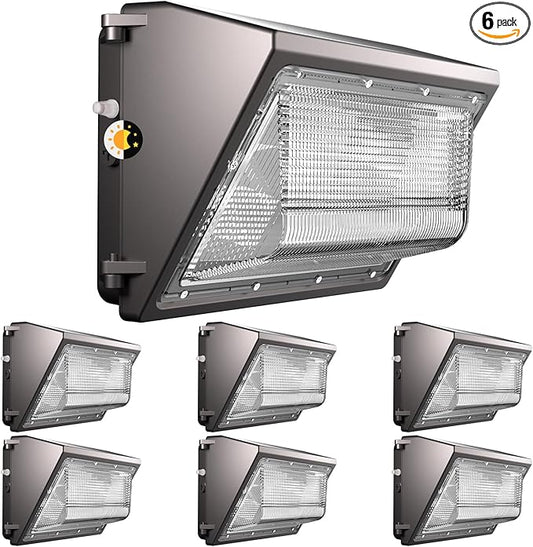 Lightdot 6Pack 250W LED Wall Pack Lights, 100-277v Dusk to Dawn by LightdotLighting
