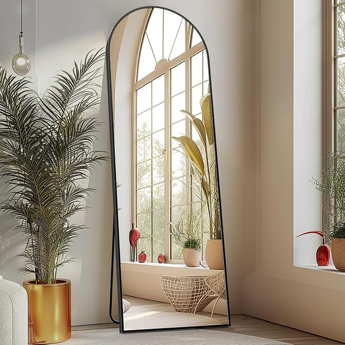 Sweetcrispy 59"x16" Arched Full Length Mirror, Leaning or Standing Full Body by Sweetcrispy