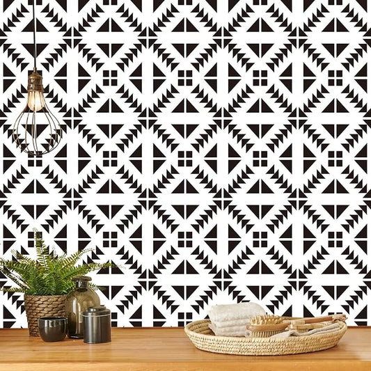 Jeweluck Black and White Peel and Stick Wallpaper Black and White Removable by Jeweluck