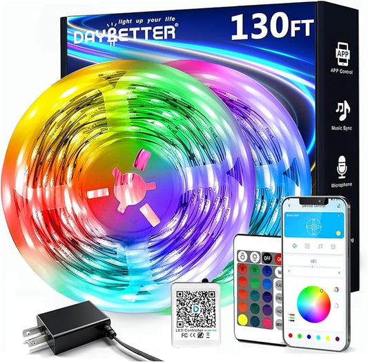 DAYBETTER LED Strip Lights 130 ft, LED Lights Smart App Control Lighting by DAYBETTER