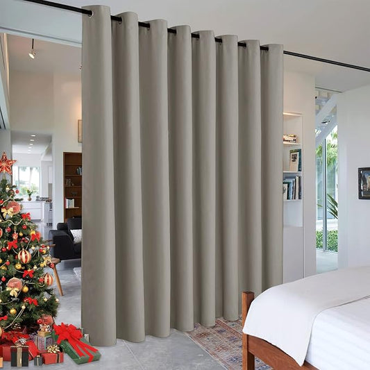 RYB HOME Extra Wide Curtains for Divider Room Separation Soundproof Temporary by RYBHOME
