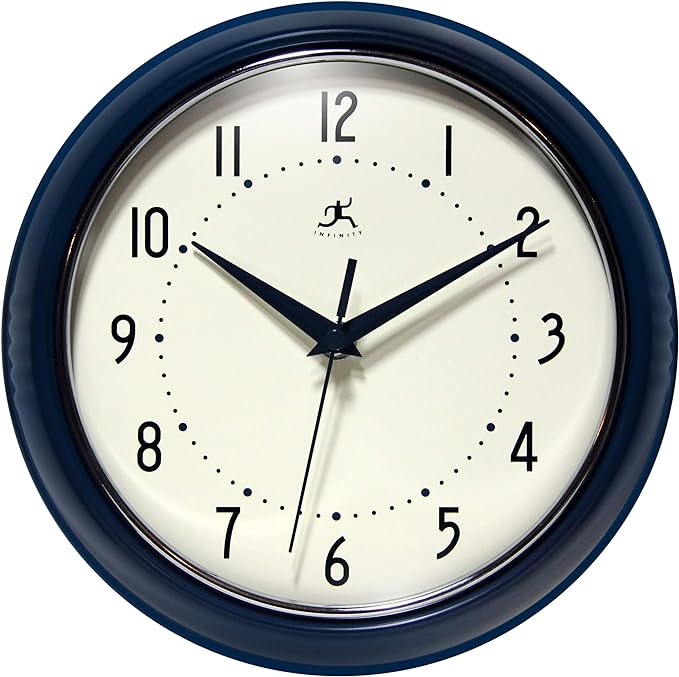 Infinity Instruments Retro 9.5 Inch Round Indoor Wall Clock by InfinityInstruments