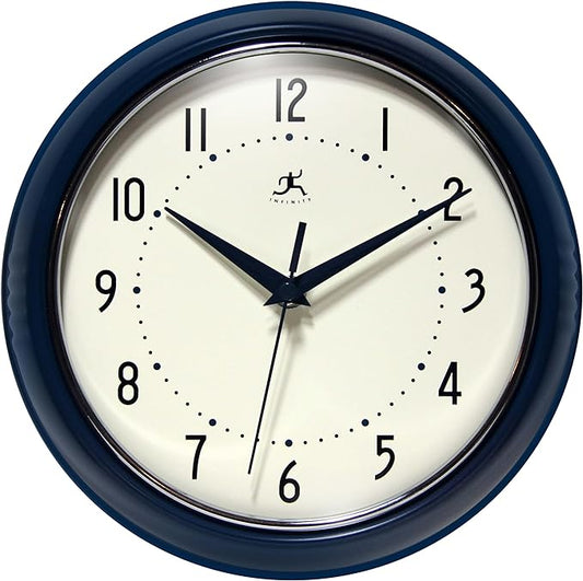 Infinity Instruments Retro 9.5 Inch Round Indoor Wall Clock by InfinityInstruments