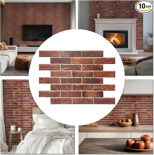 CONCORD WALLCOVERINGS ™ Retro-Art 3D Faux Brick Wall Panels by ConcordWallcoverings