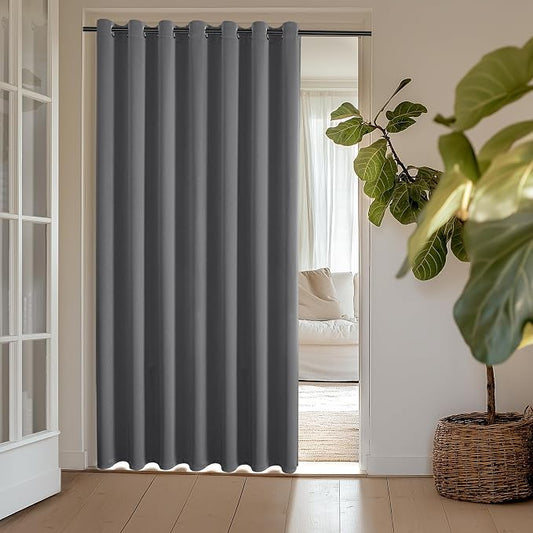 ChrisDowa Room Divider Curtain 96 Inches Long, Wide Blackout Sliding Door by ChrisDowa