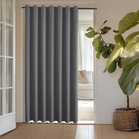 ChrisDowa Room Divider Curtain 120 Inches Long, Wide Blackout Sliding Door by ChrisDowa