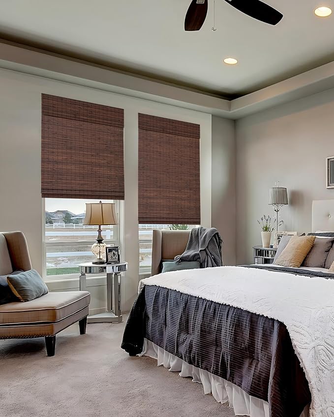24''W X 72'''H Cordless Bamboo Roman Shades - Image 8