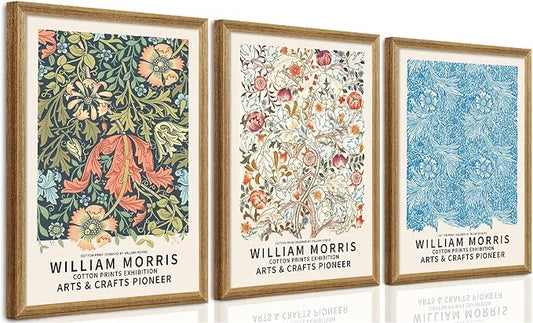 SYWENNOI William Morris Floral Prints Framed Wall Art, Sweet Briar, Bedroom by SYWENNOICanvasWallArt