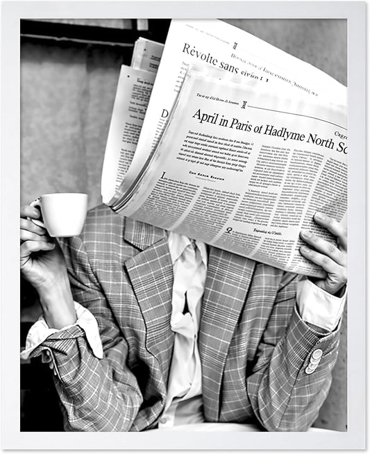 Poster Master Woman Reading Newspaper by PosterMaster