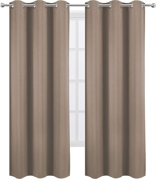 LEMOMO Cappuccino Thermal Blackout Curtains/42 x 95 Inch/Set of 2 Panels Room by Lemomo