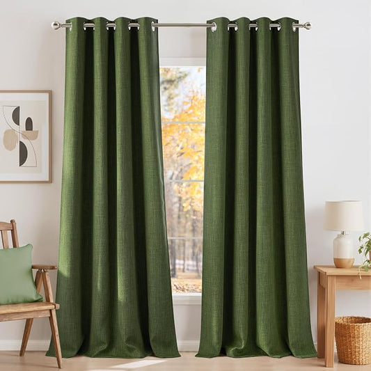 NICETOWN Greyish Green Curtains 84 inches Length by NICETOWN