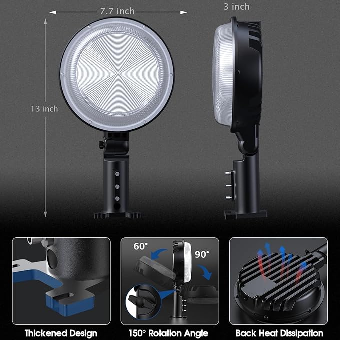 2 Pack 150W LED Barn Light, 20000LM Dusk to Dawn Security Light with 150° Adjustable Angle Photocell, IP66 Waterproof 6500K Daylight Outdoor Lighting for Farmhouse/Yard/Street/Garage