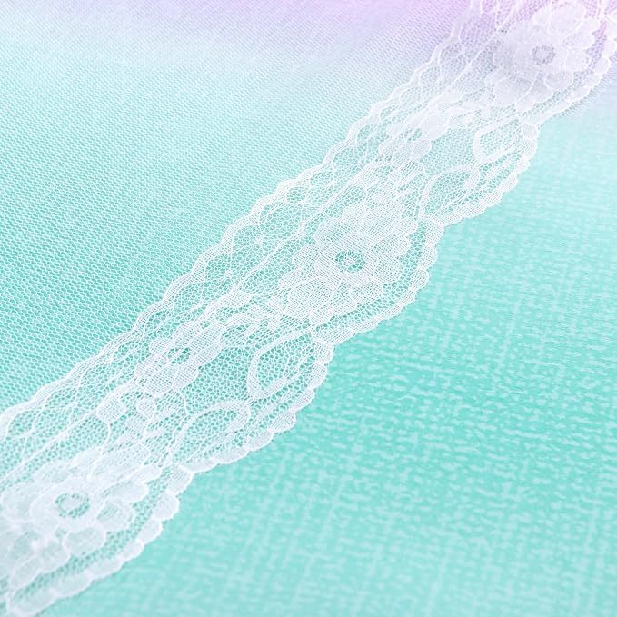 XiDi Curtains for Bedroom Kids Rainbow Pink Purple Green Curtains for Girls - Image 8