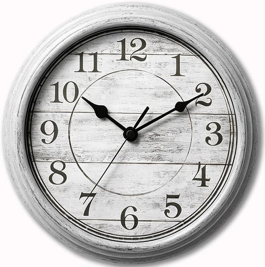 Wall Clock, 9 Inch Silent Wall Clocks Battery Operated, Decorative Clocks by HYLANDA