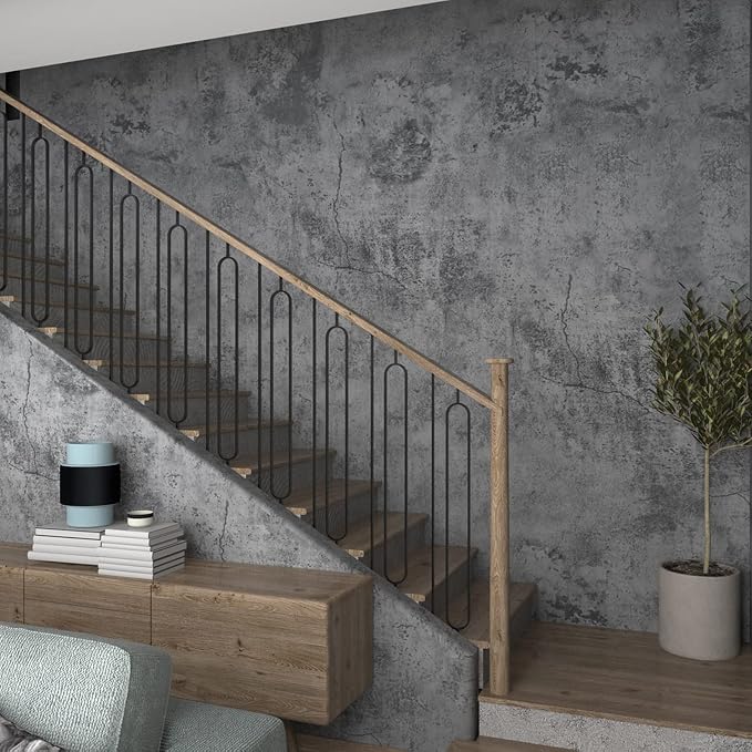 16"×354" Grey Blue Concrete Contact Paper 3D Extra Thick Faux Cement Concrete - Image 7
