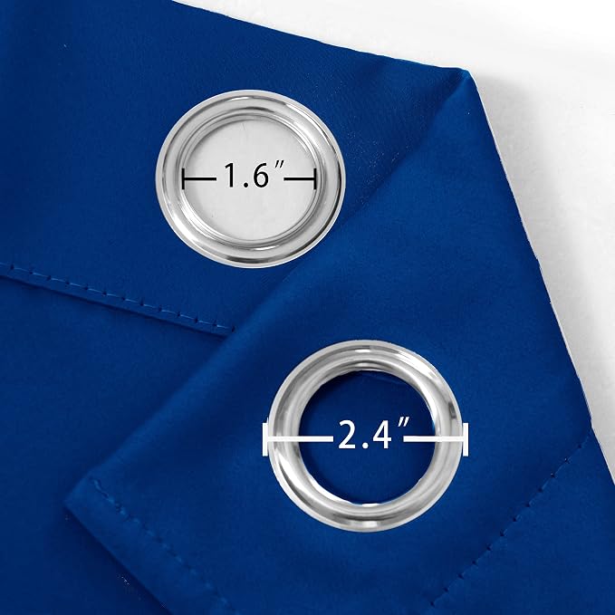 LEMOMO Royal Blue Blackout Curtains 66 x 63 Inch Length/Set of 2 Curtain - Image 6