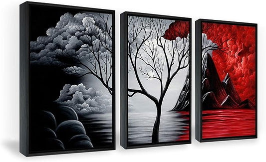 Wieco Art Framed Wall Art the Cloud Tree Wall Art HD print of Oil Paintings by WiecoArt