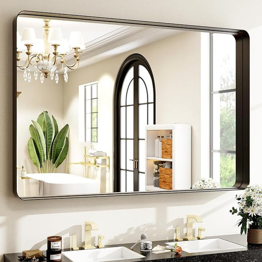 Easly 30"x40" Black Bathroom Mirror by EASLY