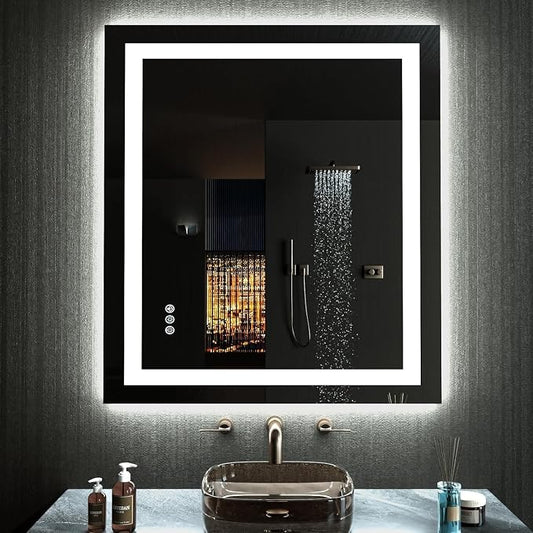 LOAAO 20"X28" LED Bathroom Mirror by LOAAO