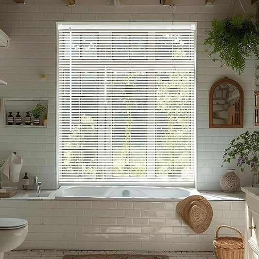Cordless Vinyl Mini L Blinds 46" W x 72" H, Light Filtering, Arrive 1/2 Inch by Unknown