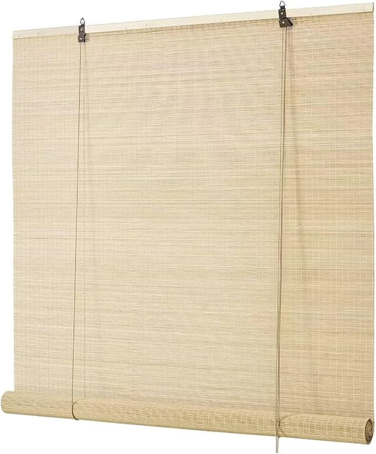 Bamboo Blinds for Interior Windows, Custom Roller Shades for Indoor Window and by BAYUE