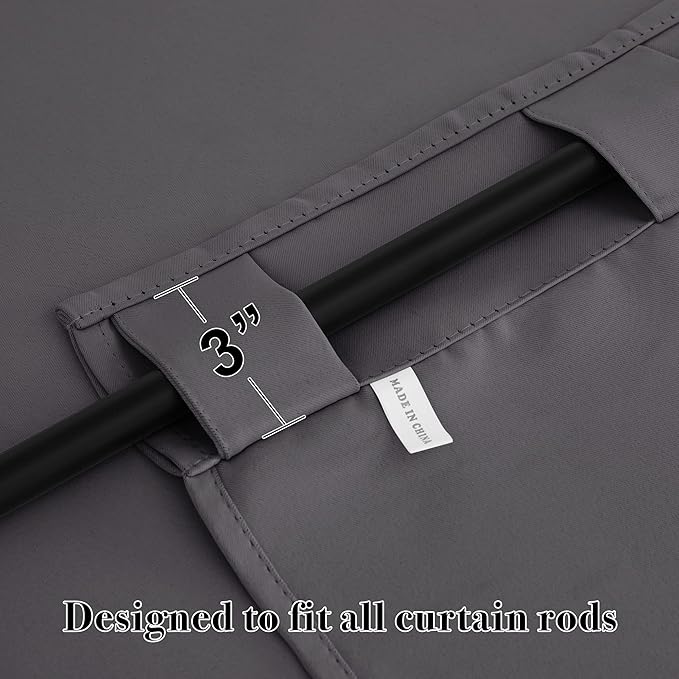 RYB HOME Living Room Curtains, Room Darkening Small Window Treatment Thermal - Image 2