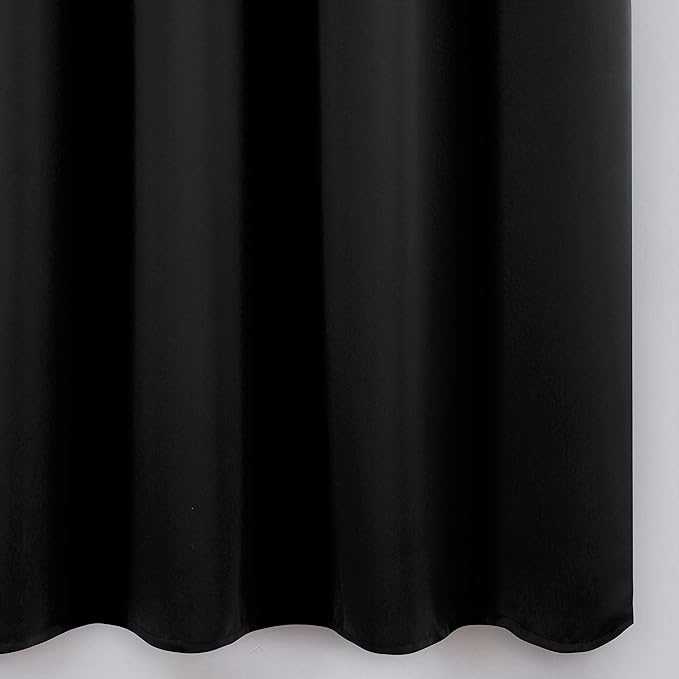 LEMOMO Black Blackout Curtains 34 x 54 Inch Length/Set of 2 Curtain - Image 9