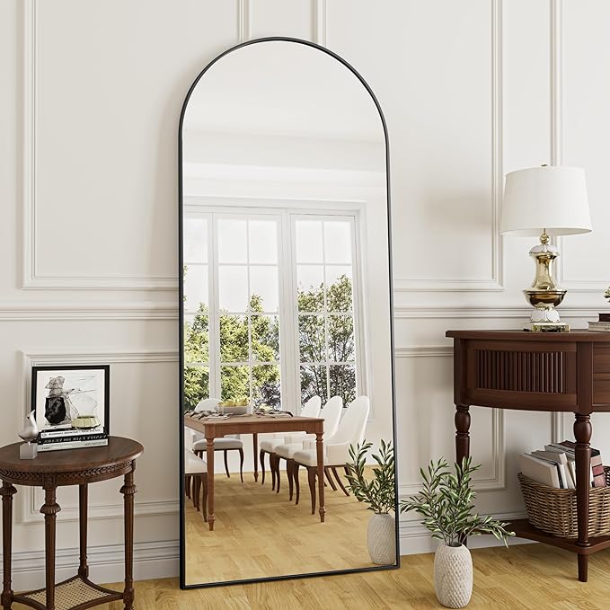 Rowjut 64"x21"Floor Mirror Arched Full Length Mirros, Mirror Floor Length by Rowjut