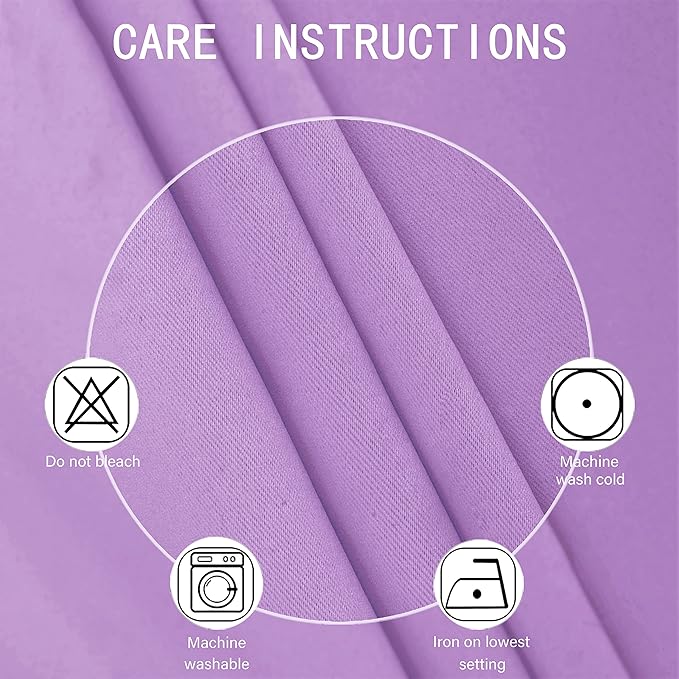 LEMOMO Blackout Curtains 38 x 84 inch/Lavender Curtains Set of 2 Panels/Thermal - Image 4