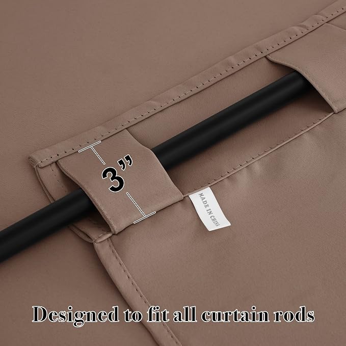 RYB HOME Small Window Curtains Blackout, Privacy Thermal Insulating Drapes - Image 5